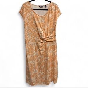 Lands' End Orange Tropical Jersey Knit Dress Size XL/T